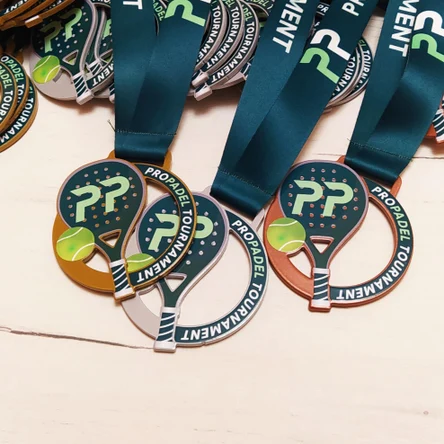 Медали металлические Падел с лентой ланъярд премиум