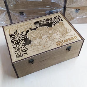 Коробка шкатулка с фурнитурой 30х21х10см